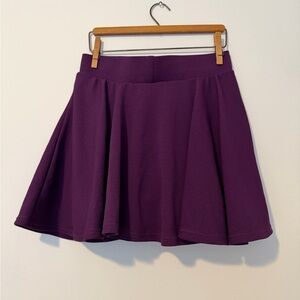 Lock & Love Purple Skater A-Line Skirt Size M